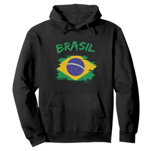 Vintage Brasil Flag Hoodie Brazilian Heritage Pride TS12 Black Print Your Wear