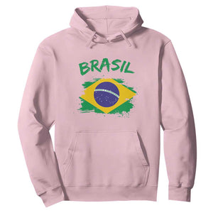 Vintage Brasil Flag Hoodie Brazilian Heritage Pride TS12 Light Pink Print Your Wear