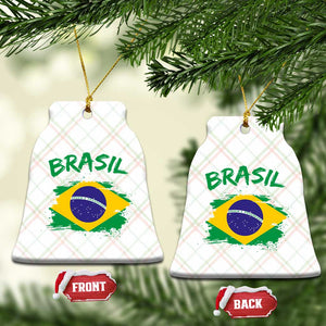 Vintage Brasil Flag Ceramic Ornament Brazilian Heritage Pride TS12 Print Your Wear