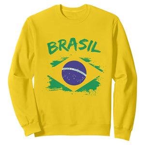 Vintage Brasil Flag Sweatshirt Brazilian Heritage Pride TS12 Daisy Print Your Wear