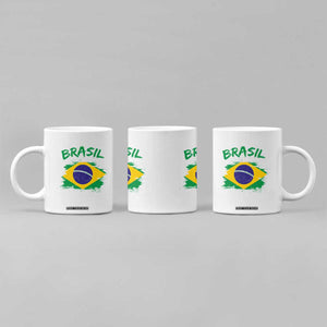 Vintage Brasil Flag Coffee Mug Brazilian Heritage Pride TS12 Print Your Wear