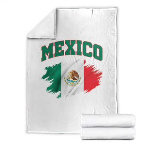 Retro Vintage Mexico Flag Throw Blanket Mexican Pride Gift TS12 White Print Your Wear