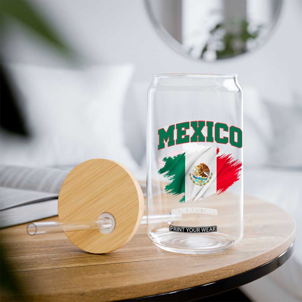 Retro Vintage Mexico Flag Glass Can Mexican Pride Gift TS12 Print Your Wear