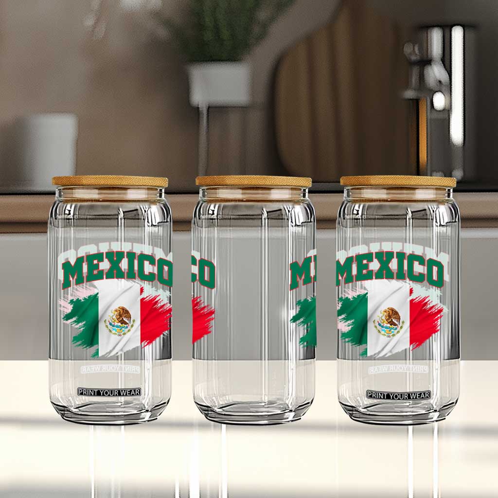 Retro Vintage Mexico Flag Glass Can Mexican Pride Gift TS12 Print Your Wear