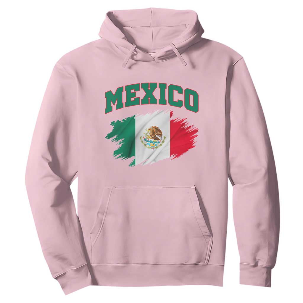 Retro Vintage Mexico Flag Hoodie Mexican Pride Gift TS12 Light Pink Print Your Wear