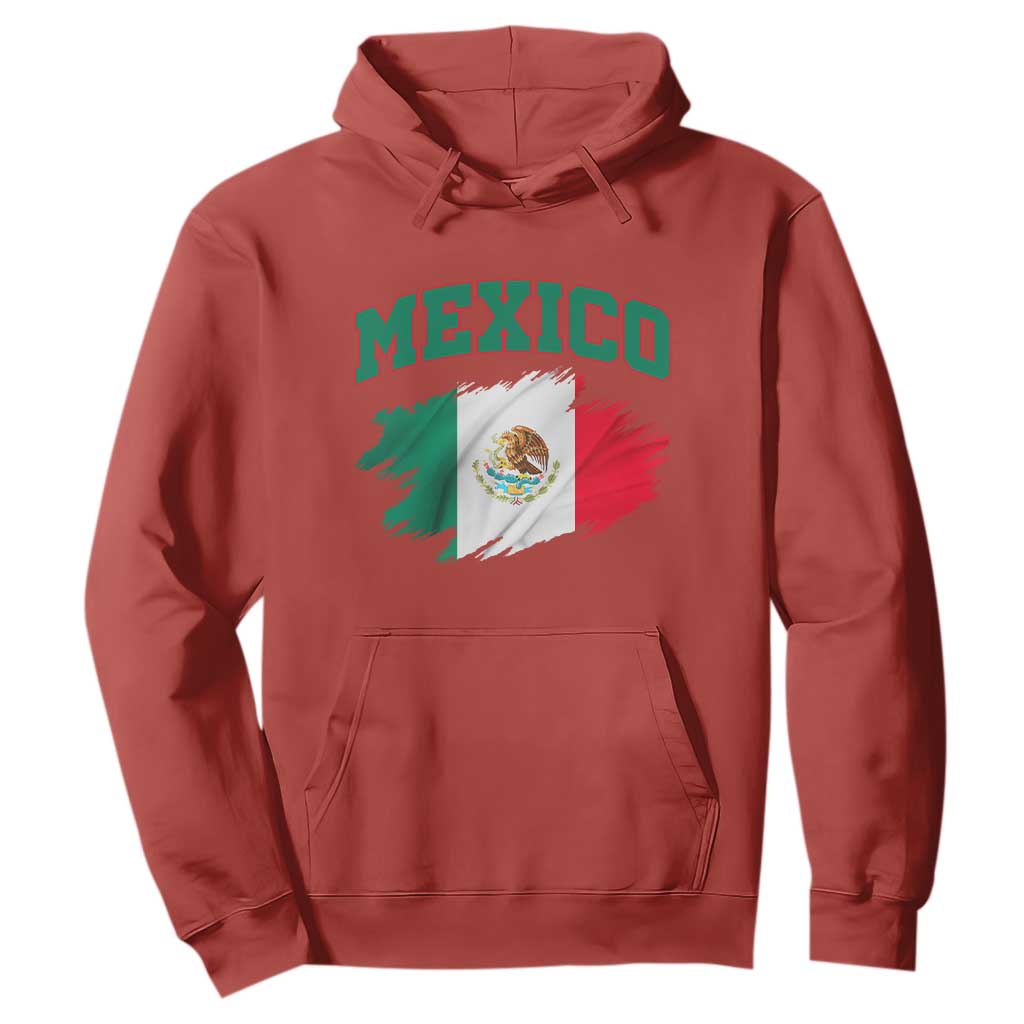 Retro Vintage Mexico Flag Hoodie Mexican Pride Gift TS12 Red Print Your Wear