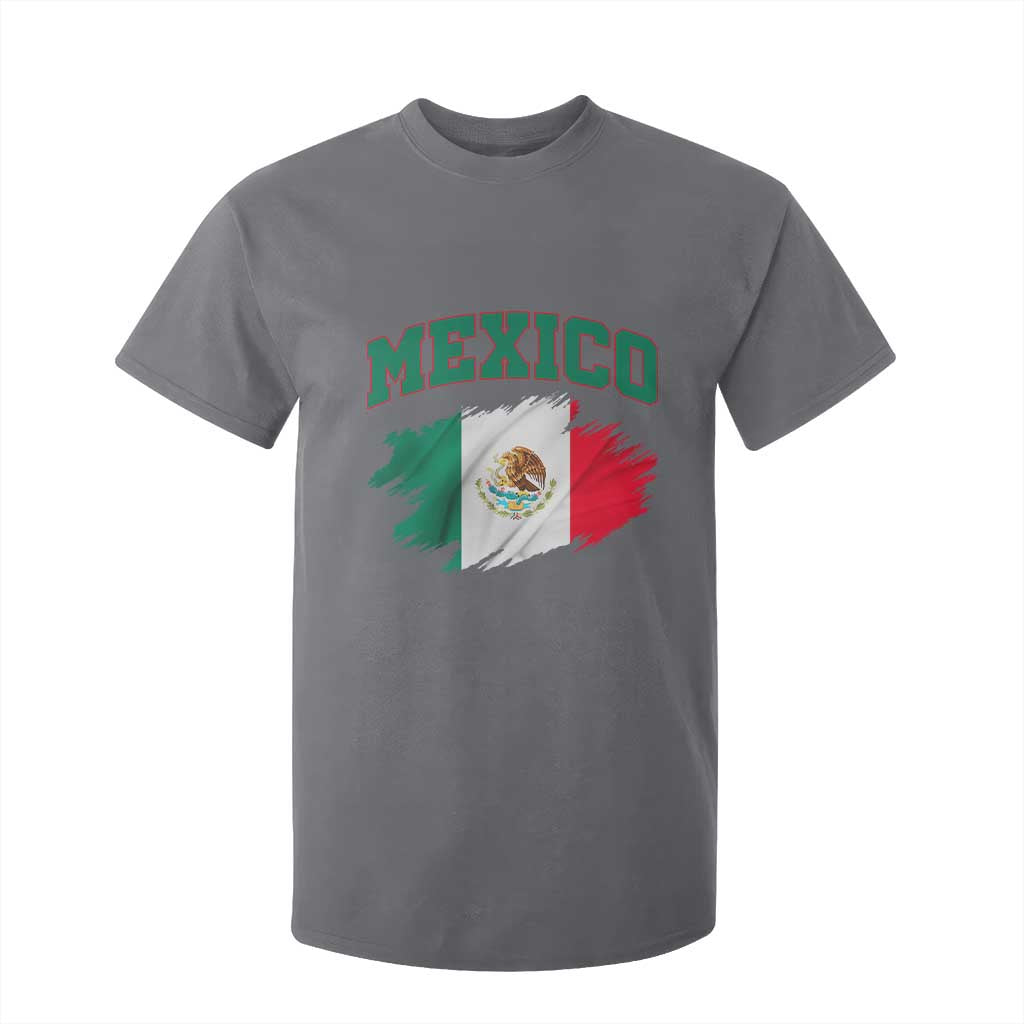 Retro Vintage Mexico Flag T Shirt For Kid Mexican Pride Gift TS12 Charcoal Print Your Wear