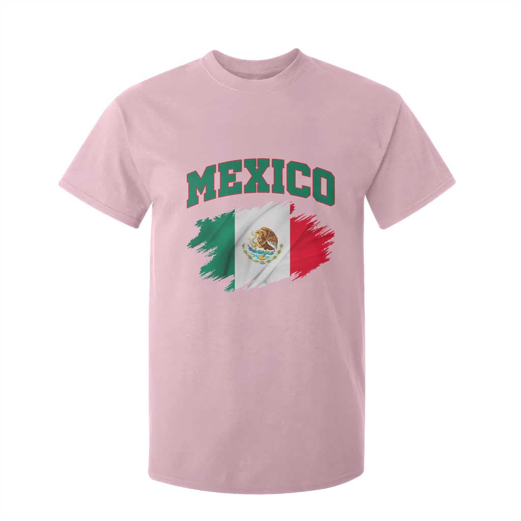 Retro Vintage Mexico Flag T Shirt For Kid Mexican Pride Gift TS12 Light Pink Print Your Wear