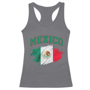 Retro Vintage Mexico Flag Racerback Tank Top Mexican Pride Gift TS12 Charcoal Print Your Wear