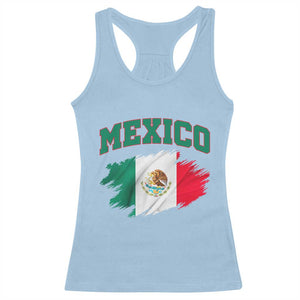 Retro Vintage Mexico Flag Racerback Tank Top Mexican Pride Gift TS12 Light Blue Print Your Wear