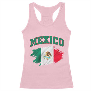 Retro Vintage Mexico Flag Racerback Tank Top Mexican Pride Gift TS12 Light Pink Print Your Wear