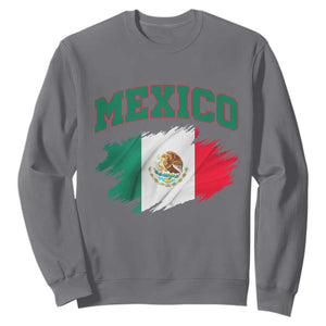 Retro Vintage Mexico Flag Sweatshirt Mexican Pride Gift TS12 Charcoal Print Your Wear