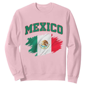 Retro Vintage Mexico Flag Sweatshirt Mexican Pride Gift TS12 Light Pink Print Your Wear