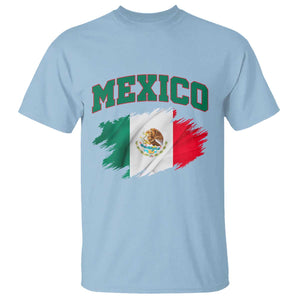 Retro Vintage Mexico Flag T Shirt Mexican Pride Gift TS12 Light Blue Print Your Wear