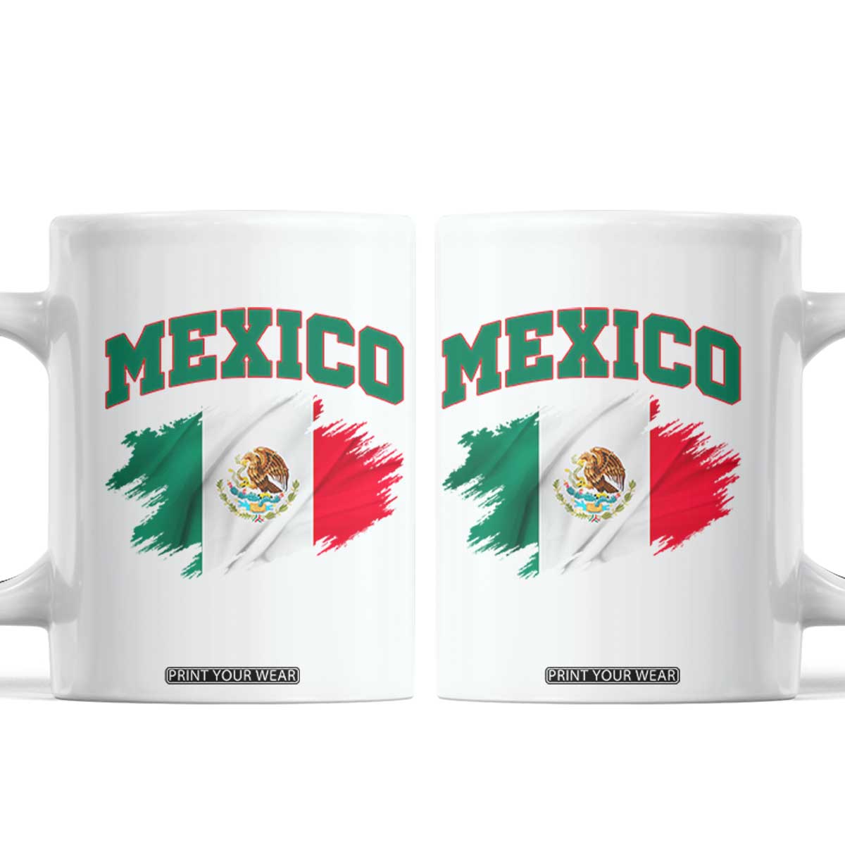 Retro Vintage Mexico Flag Coffee Mug Mexican Pride Gift TS12 White Print Your Wear