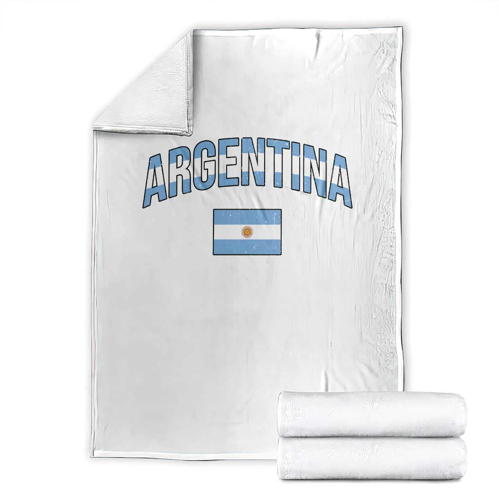 Throwback Argentina Pride Throw Blanket Vintage Flag Heritage Gift TS12 White Print Your Wear