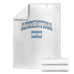 Throwback Argentina Pride Throw Blanket Vintage Flag Heritage Gift TS12 White Print Your Wear