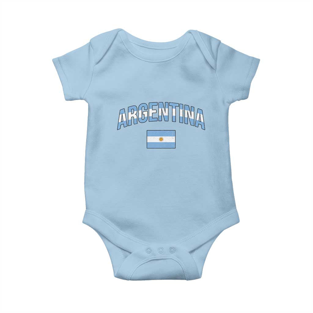 Throwback Argentina Pride Baby Onesie Vintage Flag Heritage Gift TS12 Light Blue Print Your Wear