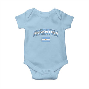 Throwback Argentina Pride Baby Onesie Vintage Flag Heritage Gift TS12 Light Blue Print Your Wear