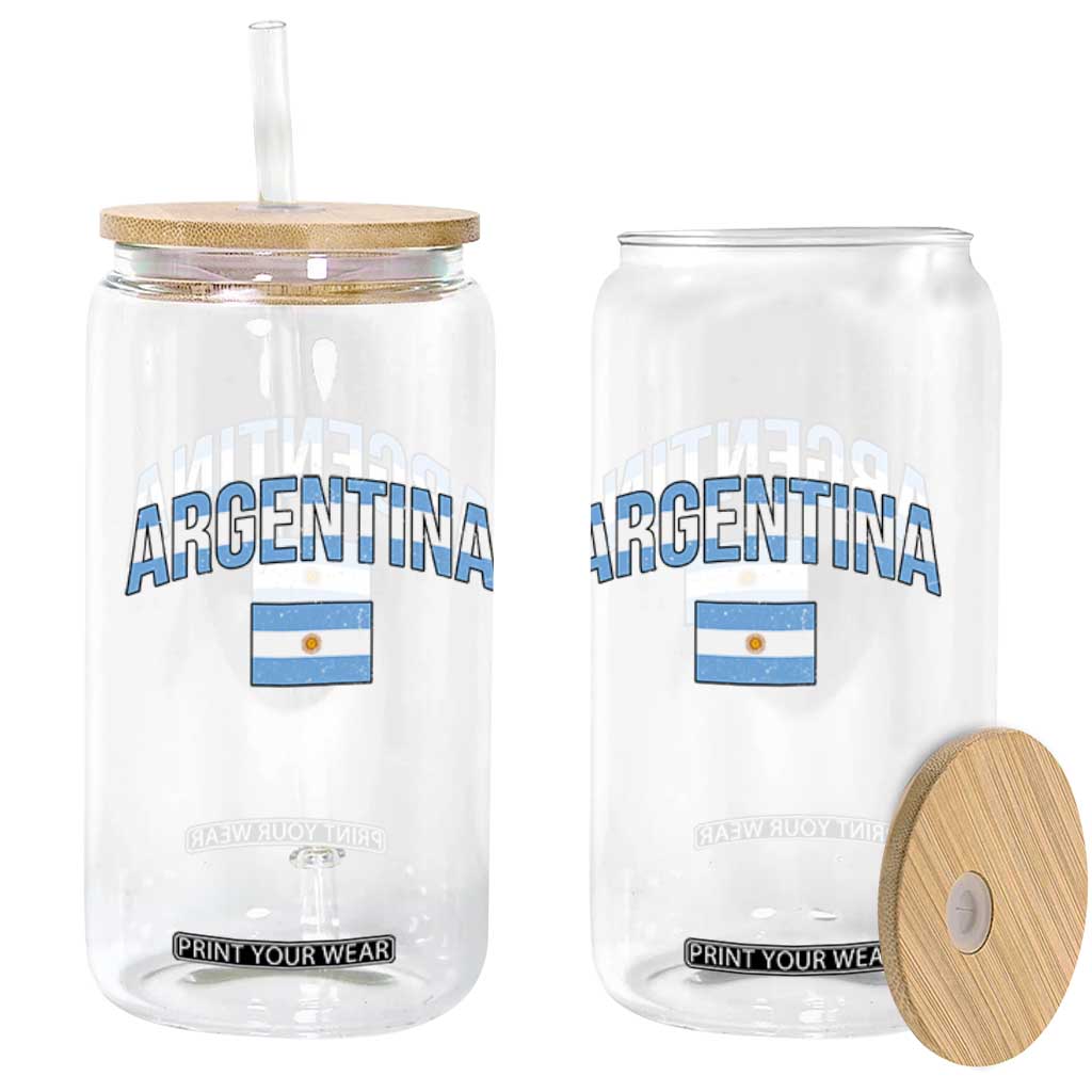 Throwback Argentina Pride Glass Can Vintage Flag Heritage Gift TS12 Print Your Wear