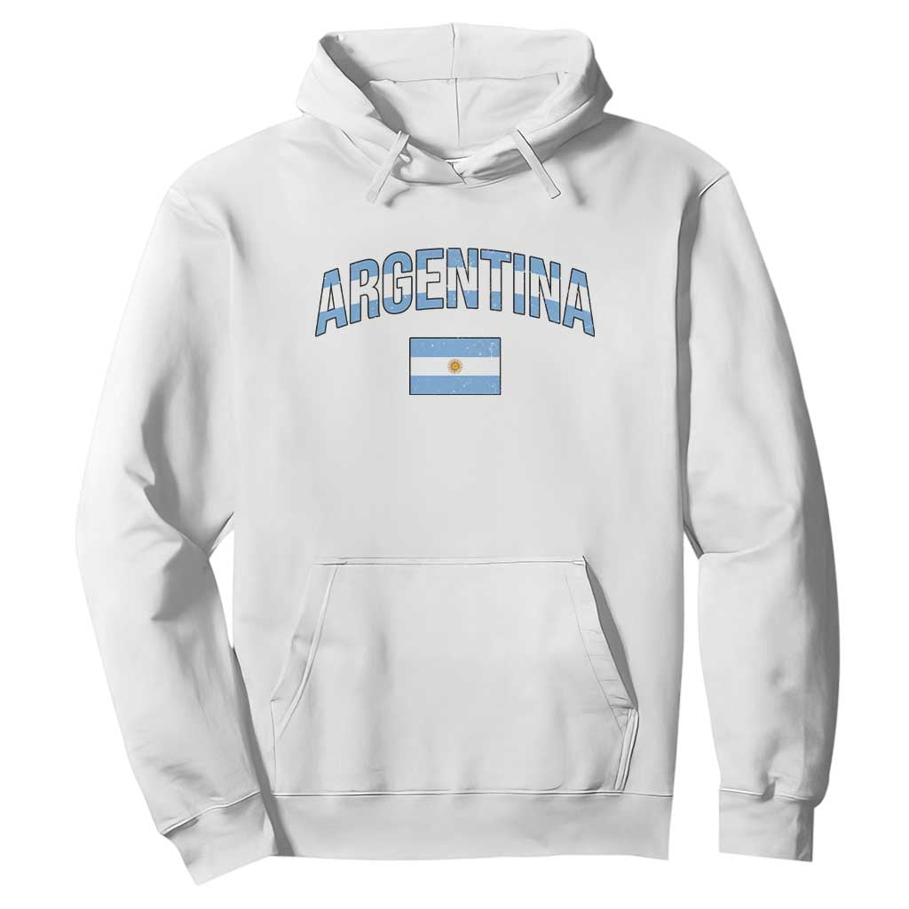 Throwback Argentina Pride Hoodie Vintage Flag Heritage Gift TS12 White Print Your Wear