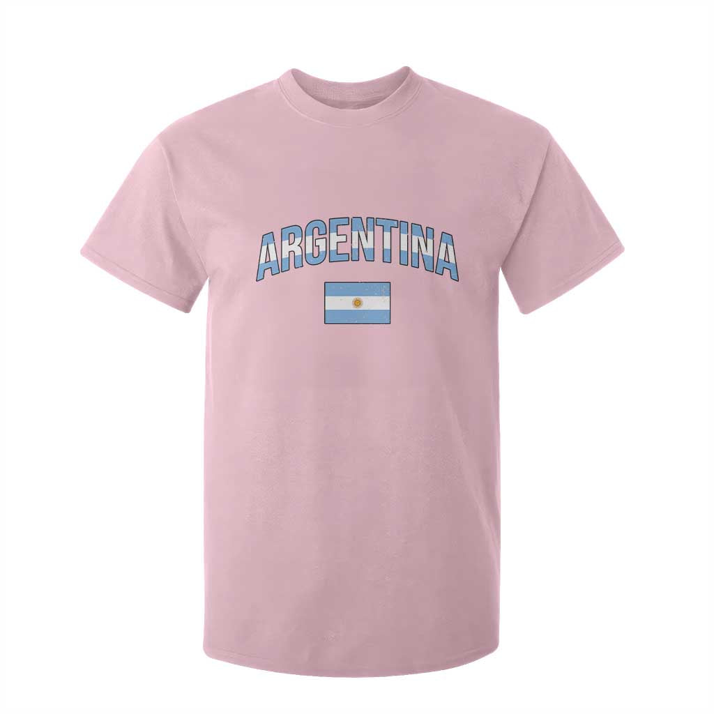 Throwback Argentina Pride T Shirt For Kid Vintage Flag Heritage Gift TS12 Light Pink Print Your Wear