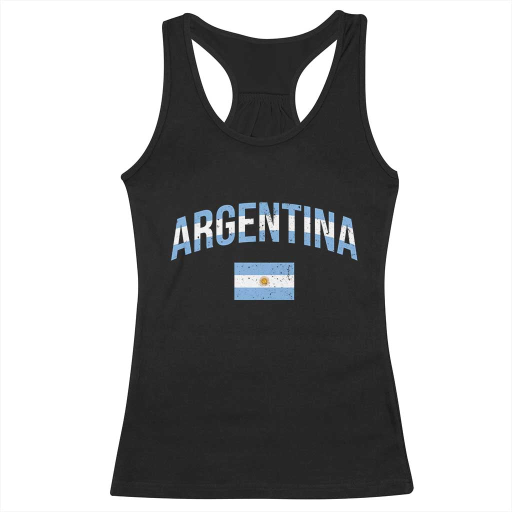 Throwback Argentina Pride Racerback Tank Top Vintage Flag Heritage Gift TS12 Black Print Your Wear