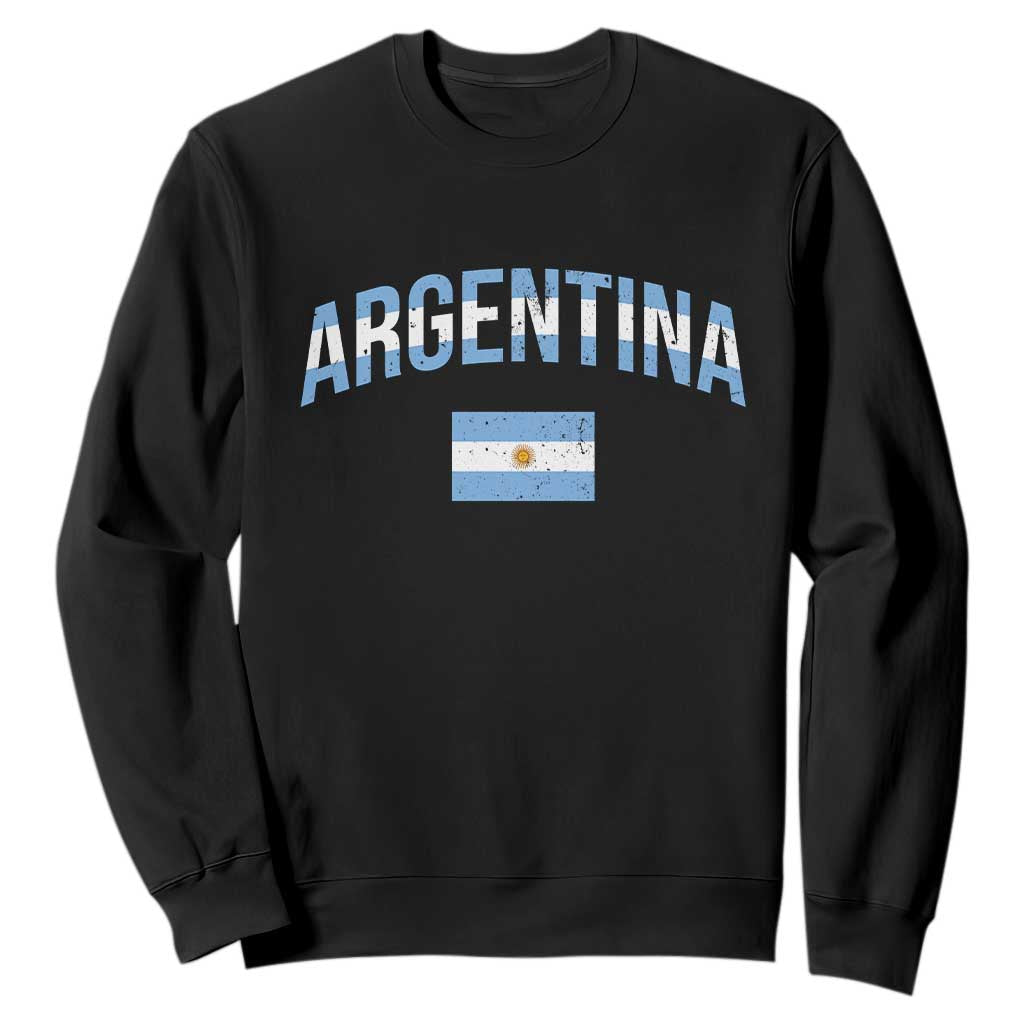 Throwback Argentina Pride Sweatshirt Vintage Flag Heritage Gift TS12 Black Print Your Wear