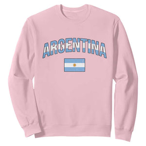 Throwback Argentina Pride Sweatshirt Vintage Flag Heritage Gift TS12 Light Pink Print Your Wear