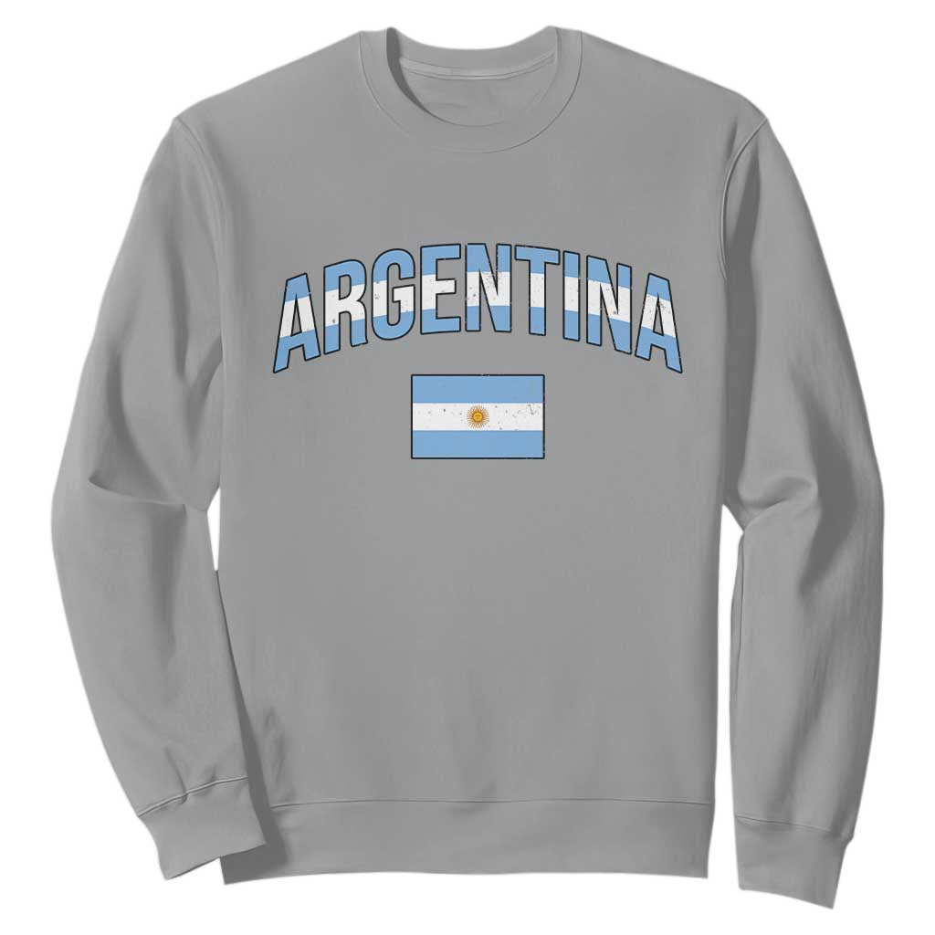 Throwback Argentina Pride Sweatshirt Vintage Flag Heritage Gift TS12 Sport Gray Print Your Wear