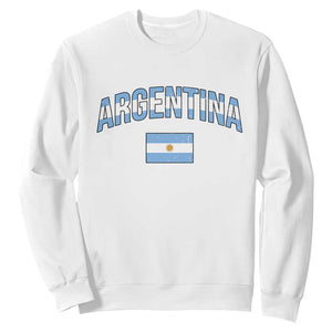Throwback Argentina Pride Sweatshirt Vintage Flag Heritage Gift TS12 White Print Your Wear