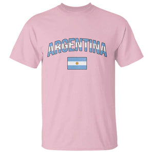 Throwback Argentina Pride T Shirt Vintage Flag Heritage Gift TS12 Light Pink Print Your Wear