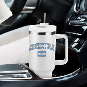 Throwback Argentina Pride Tumbler With Handle Vintage Flag Heritage Gift TS12 Print Your Wear