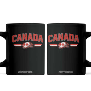 Vintage Canada Flag Coffee Mug Maple Leaf Heritage Gift TS12 Black Print Your Wear