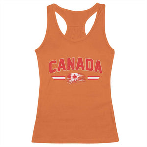 Vintage Canada Flag Racerback Tank Top Maple Leaf Heritage Gift TS12 Orange Print Your Wear