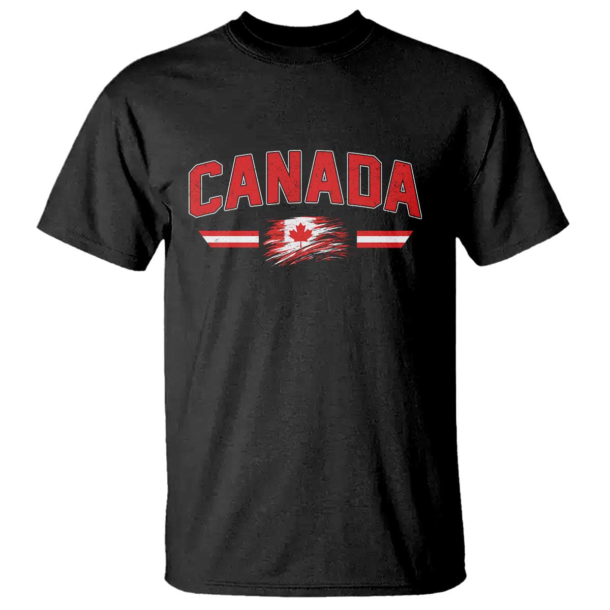 Vintage Canada Flag T Shirt Maple Leaf Heritage Gift TS12 Black Print Your Wear