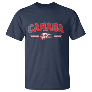 Vintage Canada Flag T Shirt Maple Leaf Heritage Gift TS12 Navy Print Your Wear
