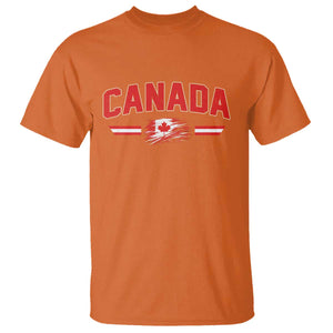 Vintage Canada Flag T Shirt Maple Leaf Heritage Gift TS12 Orange Print Your Wear