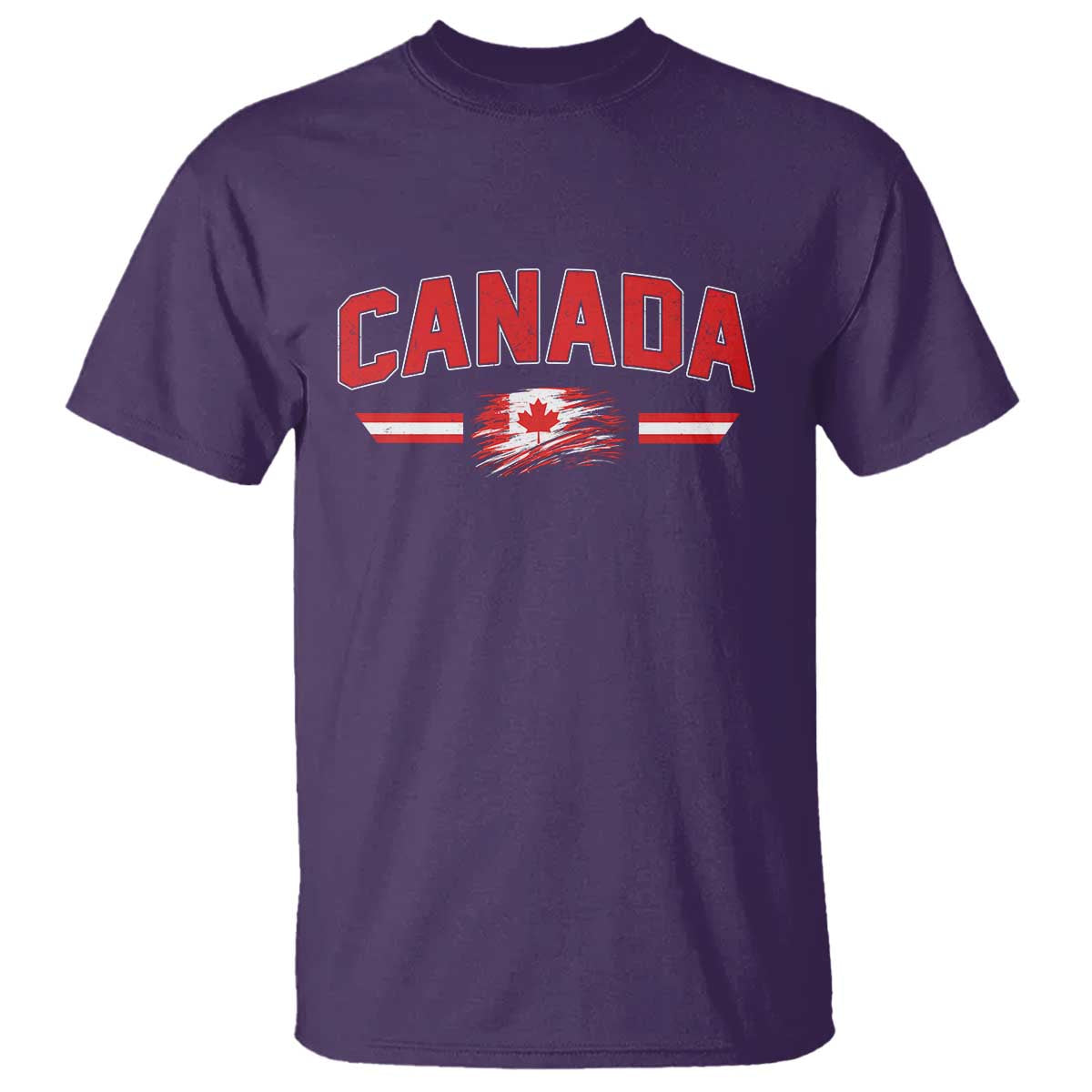 Vintage Canada Flag T Shirt Maple Leaf Heritage Gift TS12 Purple Print Your Wear