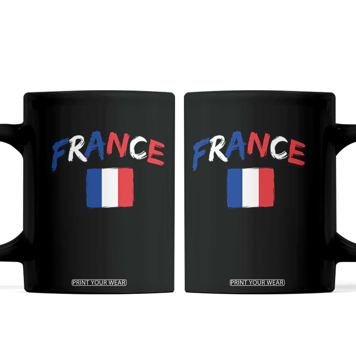 Vintage France Flag French Heritage Graphic Coffee Mug TS12 Black Print Your Wear