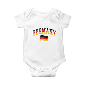 Vintage Germany Flag Baby Onesie Black Red Gold German Heritage Gift TS12 White Print Your Wear