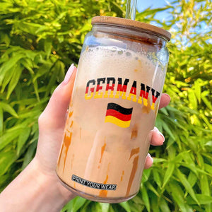 Vintage Germany Flag Glass Can Black Red Gold German Heritage Gift TS12 White Print Your Wear
