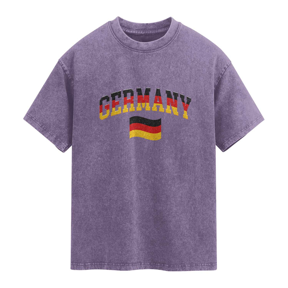 Vintage Germany Flag Washed Cotton T-Shirt Black Red Gold German Heritage Gift