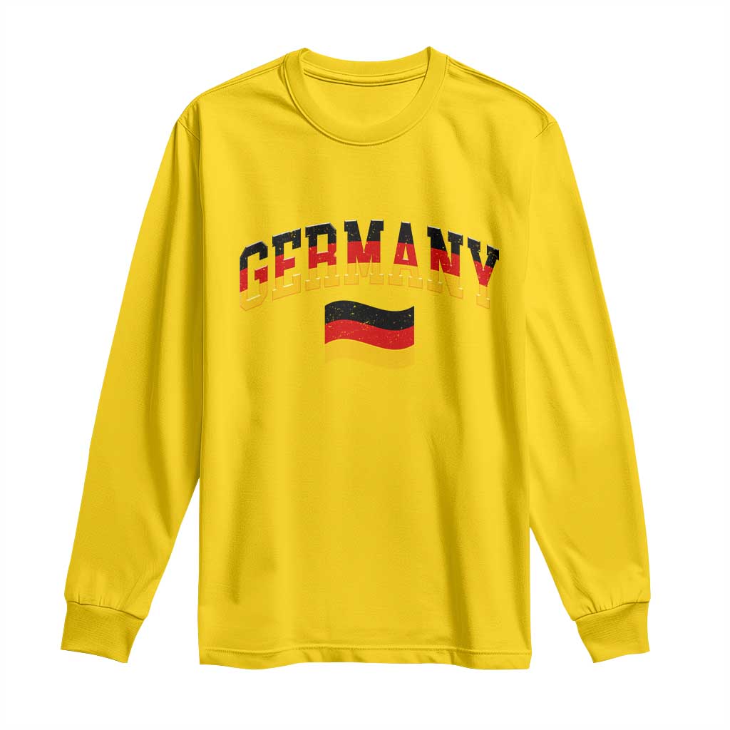 Vintage Germany Flag Long Sleeve Shirt Black Red Gold German Heritage Gift TS12 Daisy Print Your Wear