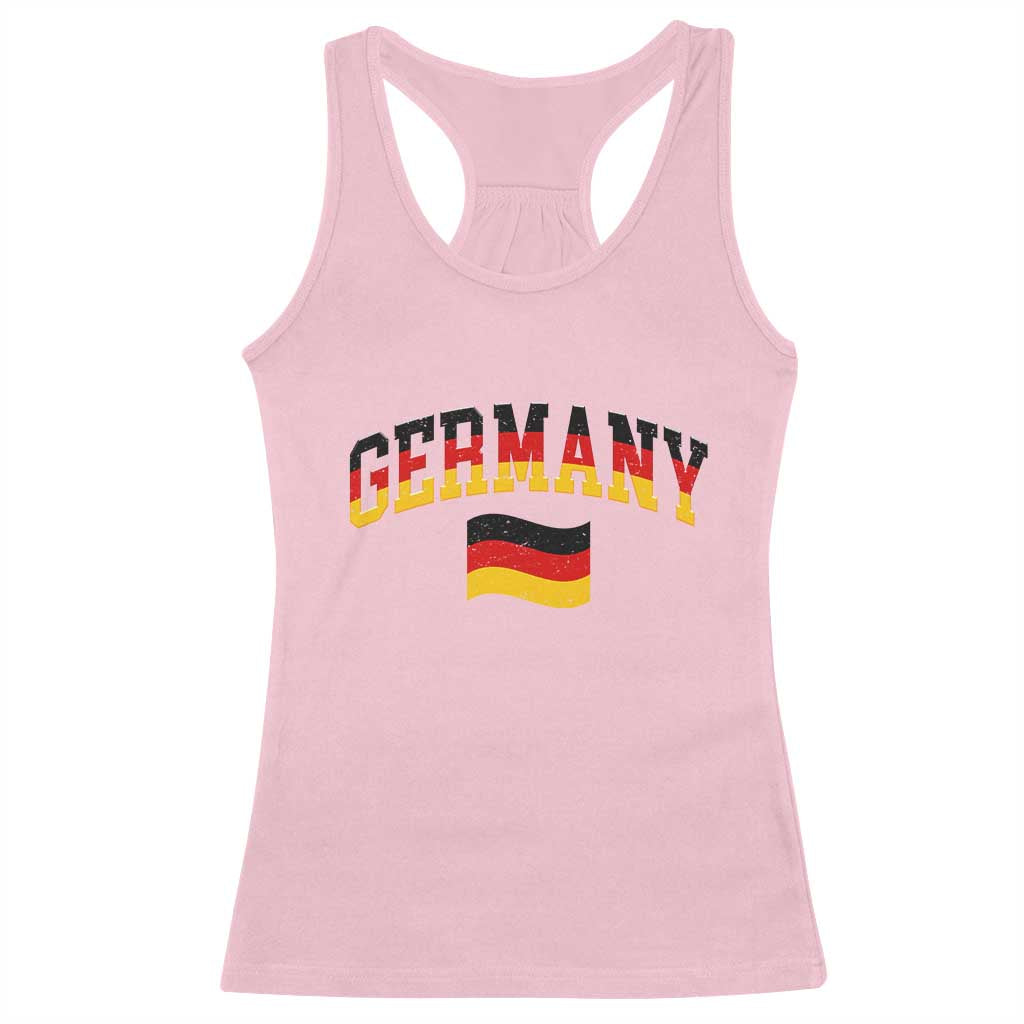 Vintage Germany Flag Racerback Tank Top Black Red Gold German Heritage Gift TS12 Light Pink Print Your Wear