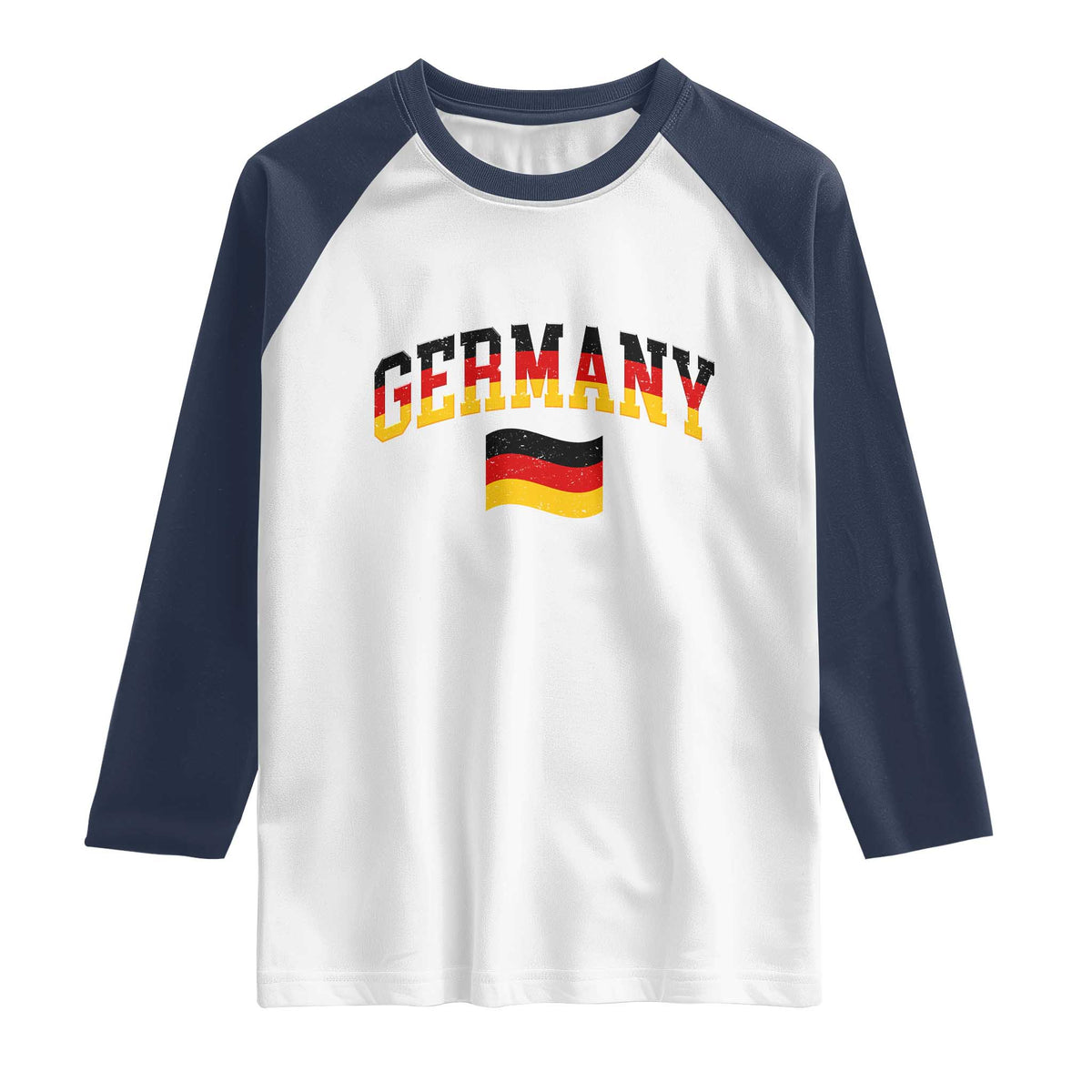 Vintage Germany Flag Raglan Shirt Black Red Gold German Heritage Gift TS12 White Navy Print Your Wear