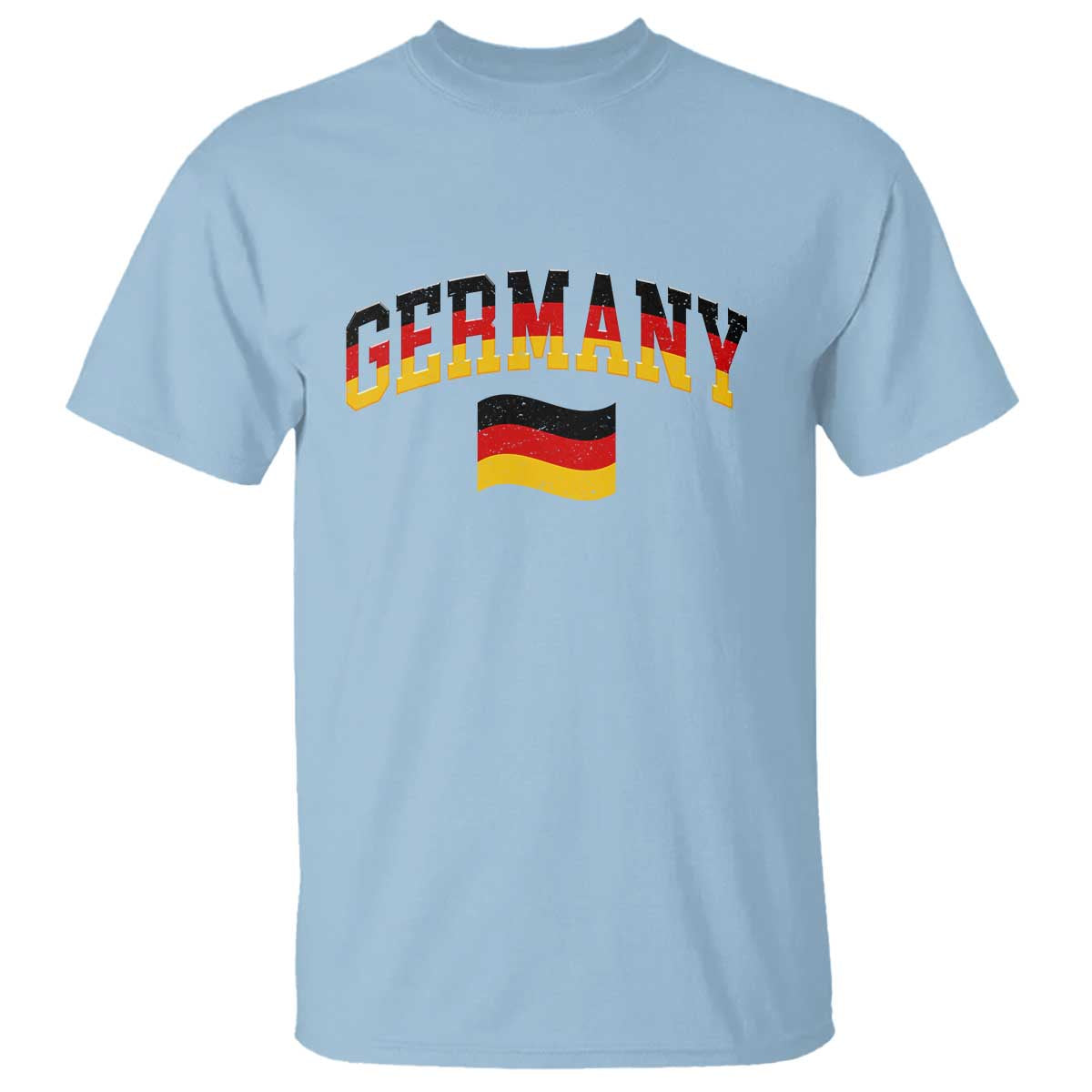 Vintage Germany Flag T Shirt Black Red Gold German Heritage Gift TS12 Light Blue Print Your Wear