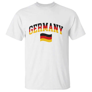 Vintage Germany Flag T Shirt Black Red Gold German Heritage Gift TS12 White Print Your Wear
