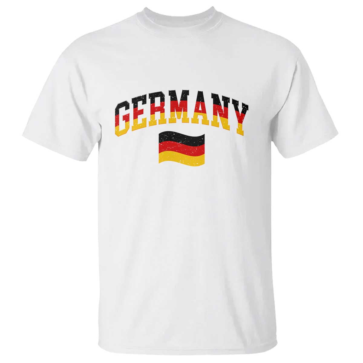 Vintage Germany Flag T Shirt Black Red Gold German Heritage Gift TS12 White Print Your Wear