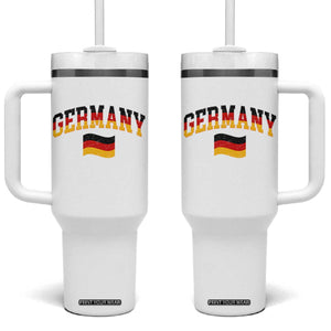 Vintage Germany Flag Tumbler With Handle Black Red Gold German Heritage Gift TS12 One Size: 40 oz White Print Your Wear